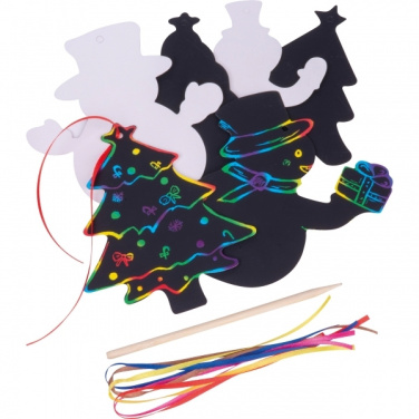 Logo trade business gift photo of: Scratch-off Christmas ornaments SOUTH POLE